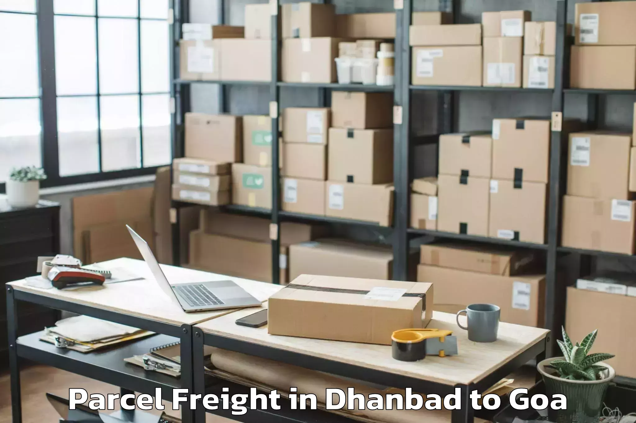 Book Dhanbad to Aldona Parcel Freight